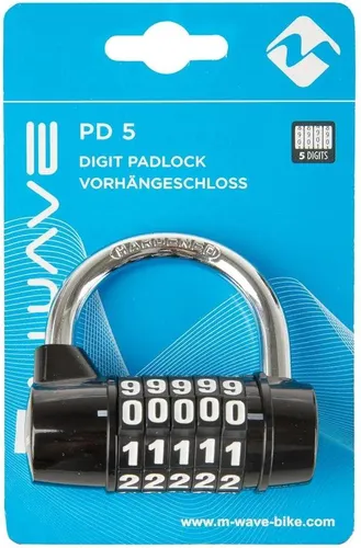 M-Wave PD5 Fahrradschloss Zahlenschloss Vorhängeschloss