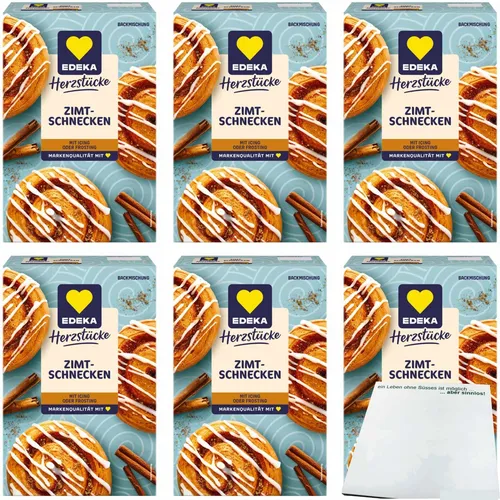 EDEKA Herzstücke Zimt Schnecken 6er Pack 6x567g Packung usy Block
