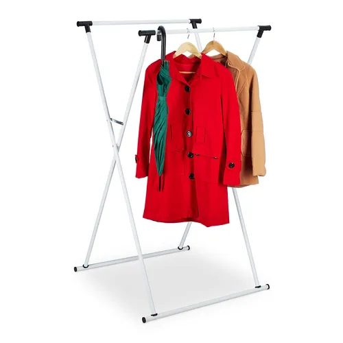 Kleiderständer Kleidergarderobe Klappbarer Herrendiener - Moderner Kleiderständer, klappbar und freistehend, ideal für platzsparende Lösungen. Maße: 135 cm Breite, 139 cm Höhe. Perfekt für jedes Zuhause!