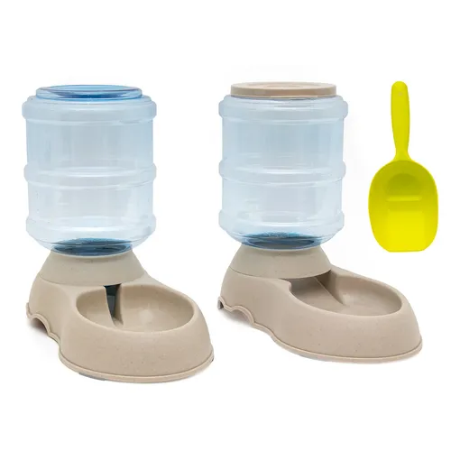 Futterspender Wasserspender mit Schaufel 2X 3.6 L