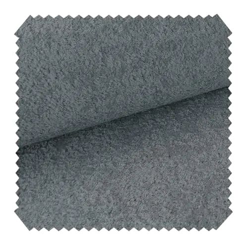 novely® MONIQUE Samtweicher Bouclé-Stoff, Schwer Entzündbarer Polsterstoff, Möbelstoff in Erdtönen, für Sofas und Sessel, Meterware 1lfm | Farbe: 90 Graphit