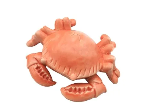 Concord GmbH Krebs Krabbe Steingut Farbe Koralle Maritime Deko Figur Tischdeko 13,5x11x4cm