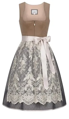 Nübler Midi Dirndl Geelke in Braun, Größe:46 in braun von Nübler