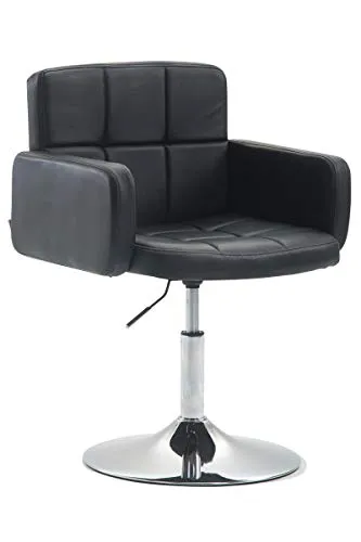 CLP Lounger Los Angeles Kunstleder schwarz - Sessel im stilvollen Quadrat-Design, höhenverstellbar und 360° drehbar für optimalen Komfort. Ideal für private und geschäftliche Räume, pflegeleichtes Kunstleder mit exklusiver Steppung.