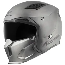 Bogotto Radic Scratch ECE 22.06 Helm, silber, Größe 2XL für Männer - Motorradhelm mit 2 Schalengrößen, klarem Visier und UV-resistenter Oberfläche für optimalen Schutz und Komfort auf der Straße.