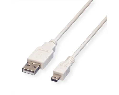 VALUE USB 2.0 Kabel USB-Kabel, USB 2.0 Typ A Männlich (Stecker), USB 2.0 Typ 5-pin Mini Männlich (Stecker) (180.0 cm), Typ A - 5-Pin Mini