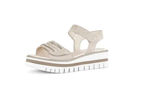 Gabor Damen Riemchensandalen - Bequeme Freizeitschuhe für den Sommer - Wanderschuhe für Damen, ideal für Freizeit und Strand. Diese Riemchensandalen bieten höchsten Komfort mit einem flachen Absatz und einem praktischen Klettverschluss.