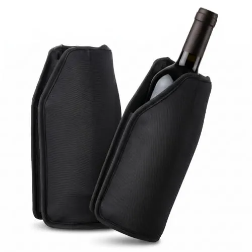 PRECORN Premium Weinkühler Manschette Schwarz – Flexibel & Wiederverwendbar