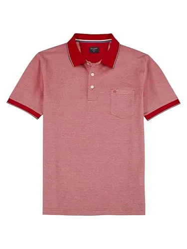 OLYMP Poloshirt Casual Two-Tone Piqué - Herren-Shirt aus 100% Baumwolle mit Seitenschlitzen im Saum für optimalen Tragekomfort und lässigen Stil. Ideal für Freizeit und Alltag.