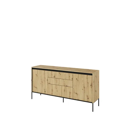 Kommode TREND TR-01 mit Soft-Close-Funktion und eleganter Riffelung - Stilvolle Kommode TREND TR-01 aus Eiche Artisan, ideal für die Aufbewahrung und Dekoration. Mit Soft-Close-Funktion und einzigartiger Riffelung verbindet sie Design und Funktionalität perfekt.