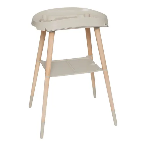 Bebe-Jou Badewannenständer Sense Taupe mit Holzbeinen von Bebe-Jou