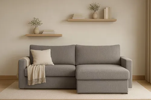 Kaiser Möbel LUBEKA Ecksofa mit Schlaffunktion in braun von Kaiser Möbel