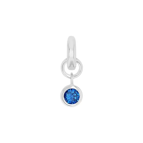 Amor Charm 925 Sterling Silber Damen Charms, mit Zirkonia synth., 1,5 cm, Silber, Januar, Kommt in Schmuck Geschenk Box, 2038533