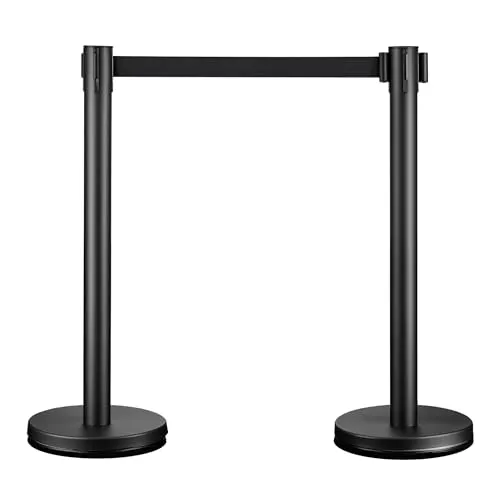 Wiltec mobile Absperrpfosten mit Zugband von Wiltec