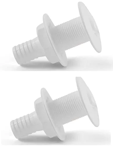 wellenshop 2X Borddurchlass 3/4 Zoll Kunststoff Weiß