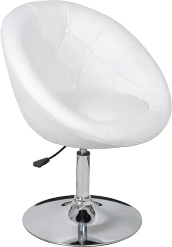 vidaXL Barhocker Chesterfield Lounge Sessel - Verstellbar und Elegant - Ohren- & Armlehnensessel mit bequemen Sitzkomfort, verstellbar von Barhöhe auf Thekenhöhe, robustes Stahlgestell im Chrom-Look für Qualität und Stil.