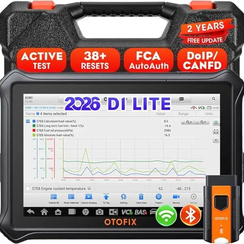 OTOFIX D1 Lite diagnosegerät Auto 2026 Alle Systemdiagnosen OBD2 Scanner | Auto Diagnose Scanner, KFZ-Codeleser mit Active Test, 38 Servicefunktionen, Ölrückstellung, EPB, SAS, BMS, 2 Jahre Update