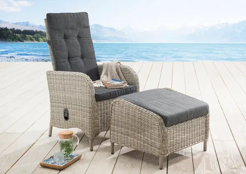 Destiny Sessel PALMA CASA Set mit Fußhocker von Destiny