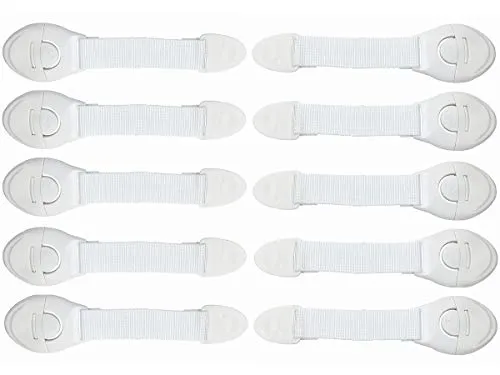ISO TRADE Baby Schubladensicherung Set 10 Stück Kindersicherung Schrank Starkes Klebeband 5192