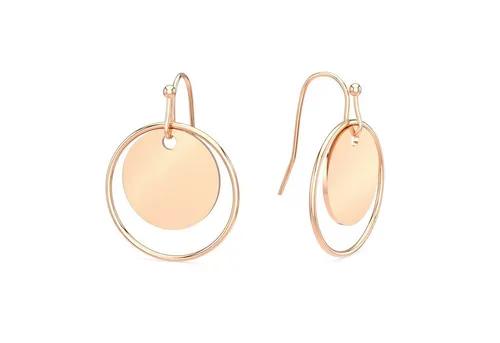 THIORA Paar Ohrhänger Plättchen Ohrringe, Deutsches Startup in rosegold von THIORA