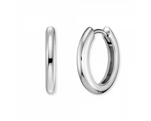 Engelsrufer Damen Creole Lola aus Sterling Silber - filigran und nickelfrei - Ohrringe für Damen aus hochwertigem 925er Sterlingsilber, ideal für Allergiker. Rhodinierte Oberfläche schützt vor Anlaufen und sorgt für angenehmen Tragekomfort.