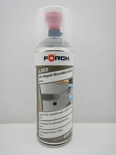 FÖRCH 2K EPOXY GRUNDIERFÜLLER GRAU LACK GRUNDIERUNG FÜLLER FILLER SPRAY 400ML