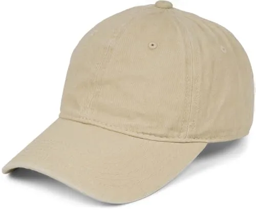 Produktbild styleBREAKER Unisex Baseball Cap Vintage Look verstellbar 6-Panel Cappy in Washed Optik mit gebogenem Schirm Baumwolle Retro Cap Damen und Herren, Farbe:Beige