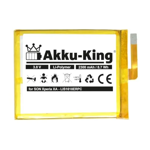 Akku-King Akku kompatibel mit Sony LIS1618ERPC - Li-Polymer 2300mAh - für Xperia XA, XA LTE, XA Dual, F311, F3112, F3113, F3115, F3116