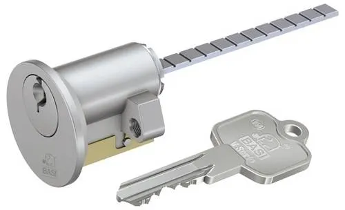 Basi V5040-0000 Außenzylinder - Schließzylinder aus massivem Messing, ideal für BASI Türzusatzschlösser. Hohe Verschleißfestigkeit und Sicherheitsmerkmale sorgen für optimalen Schutz Ihrer Haustür.