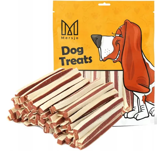 Hundeleckerli - Weiche Entenstreifen Sandwich Mersjo 500g