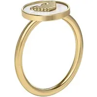 Emporio Armani Damenring EGS3142710 - Eleganter Goldring - Ringe für Damen, stilvoller Damenring aus hochwertigem Metall in Gold, Größe 50, perfekt für besondere Anlässe.