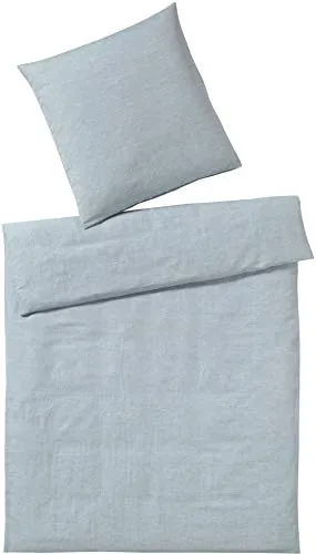 elegante Leinen-Bettwäsche Pure Farbe Pastell-grün Größe 135x200+40x80cm Einfarbig