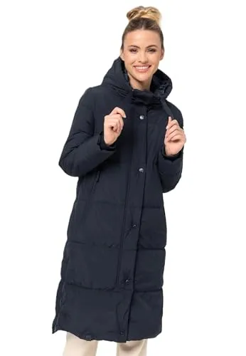 MARIKOO Damen Winterjacke B968 - Lange Steppjacke für kalte Tage - Entdecken Sie die lange Damen Winterjacke von Marikoo. Sie bietet durch ihr warmes Futter und den hochschließenden Kragen optimalen Schutz gegen Kälte. Ideal für stilbewusste Frauen, die Wert auf Qualität und Design legen.