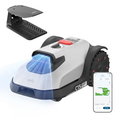 eufy C15 Mähroboter mit Garage, kabellos, für Gärten bis 500m², intelligente Navigation
