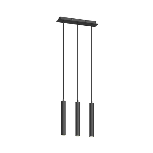 Arcchio Hängeleuchte Franka - 3 x 4 W LED, warmweiß - Hängeleuchte für moderne Wohnräume, mit schmalen, eleganten Schirmen in Schwarz und warmweißem Licht, perfekt für Esstisch oder Tresen.