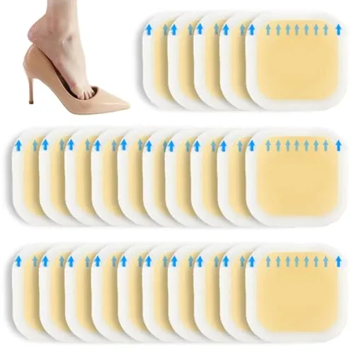 Stück Blasenpflaster Ferse - Hydrokolloid Pflaster set für Ferse, Zehen und Füße，Reibungsschmerzen Zehen 25