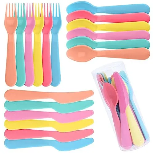 Picknickbesteck Besteckset Plastik Besteck wiederverwendbar 18 El.