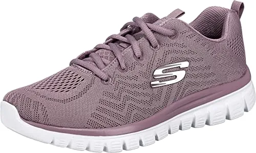 Skechers Damen Graceful Get Connected Sneaker - Lila, 36 EU - Damen-Sneaker aus hochwertigem Stoff, mit bequemem Fußbett für den perfekten Tragekomfort den ganzen Tag.