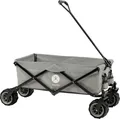 Produktbild: Miweba Faltbarer Bollerwagen MB-30 - 120 Kg Traglast -Ziehstange - Klappbar - Handwagen faltbar - Breite Reifen - Gartenwagen - (Grau)