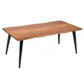 Produktbild: Riess Ambiente Massiver Couchtisch Organic Living 110cm Akazienholz mit Baumkante Wohnzimmertisch Akazie Baumkantentisch Holztisch Coffeetable