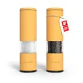 Produktbild: LARS NYSØM Salz und Pfeffermühle Set Manuell mit einstellbarem Keramikmahlwerk I Edelstahl Pfeffermühle und Salzmühle I Design Gewürzmühlen Set (2 Stück) (Mustard Yellow)