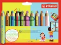 Produktbild: STABILO woody 3 in 1 duo 10er Etui mit Spitzer | In Karton | 882/10-2 | 2022