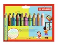 Produktbild: STABILO® WOODY MULTITALENT BUNTSTIFT 3IN1 DUO 10 ETUI & SPITZER NEU OVP