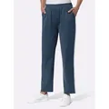 Produktbild: Schlupfhose, Damen, Gr. 48, Normalgrößen, blau (dunkelblau), 100% Baumwolle, unifarben, lang, Hosen Schlupfhose
