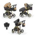 Produktbild: Kinderwagen-Set 5 in 1 Neo Gold inkl. Sportsitz, Autositz und Iso Base - 17 Teile - in 22 Farben