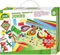 Produktbild: Lena 42629 Jumbo Bastelkoffer Moosgummi Buntpapier Perlen Pompon DIY 800 Teile