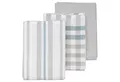 Produktbild: kela Geschirrtuch PASADO, 3-tlg., B 45 x L 65 cm, Set, Silbergrau, Weiß, Blau