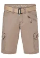 Produktbild: Timezone Herren Cargo Bermuda Shorts Regular RYKERTZ Regular Fit Blau Grün Beige, Größe:W 31, Farbe:String Beige 6034