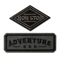 Produktbild: Adventure Non Stop 2 Stück - Aufnäher, Bügelbild, Aufbügler, Größe: 2,8 x 5,7 cm
