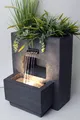Produktbild: B-Ware Gartenbrunnen mit Beleuchtung bepflanzbar Betonoptik 57 cm Springbrunnen